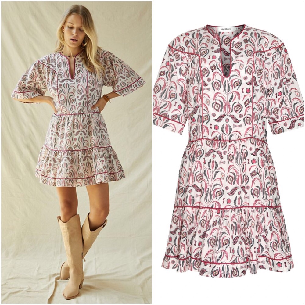 NWT MAGALI PASCAL LULA TIERED MINI DRESS IN BHUMI PRINT
